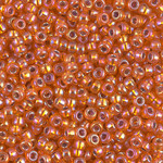 Miyuki Miyuki 8/0 Silver-lined Orange AB Seed Beads - 22gm tube