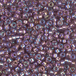 Miyuki Miyuki 8/0 Silver-lined Smoky Amethyst AB Seed Beads - 22gm tube