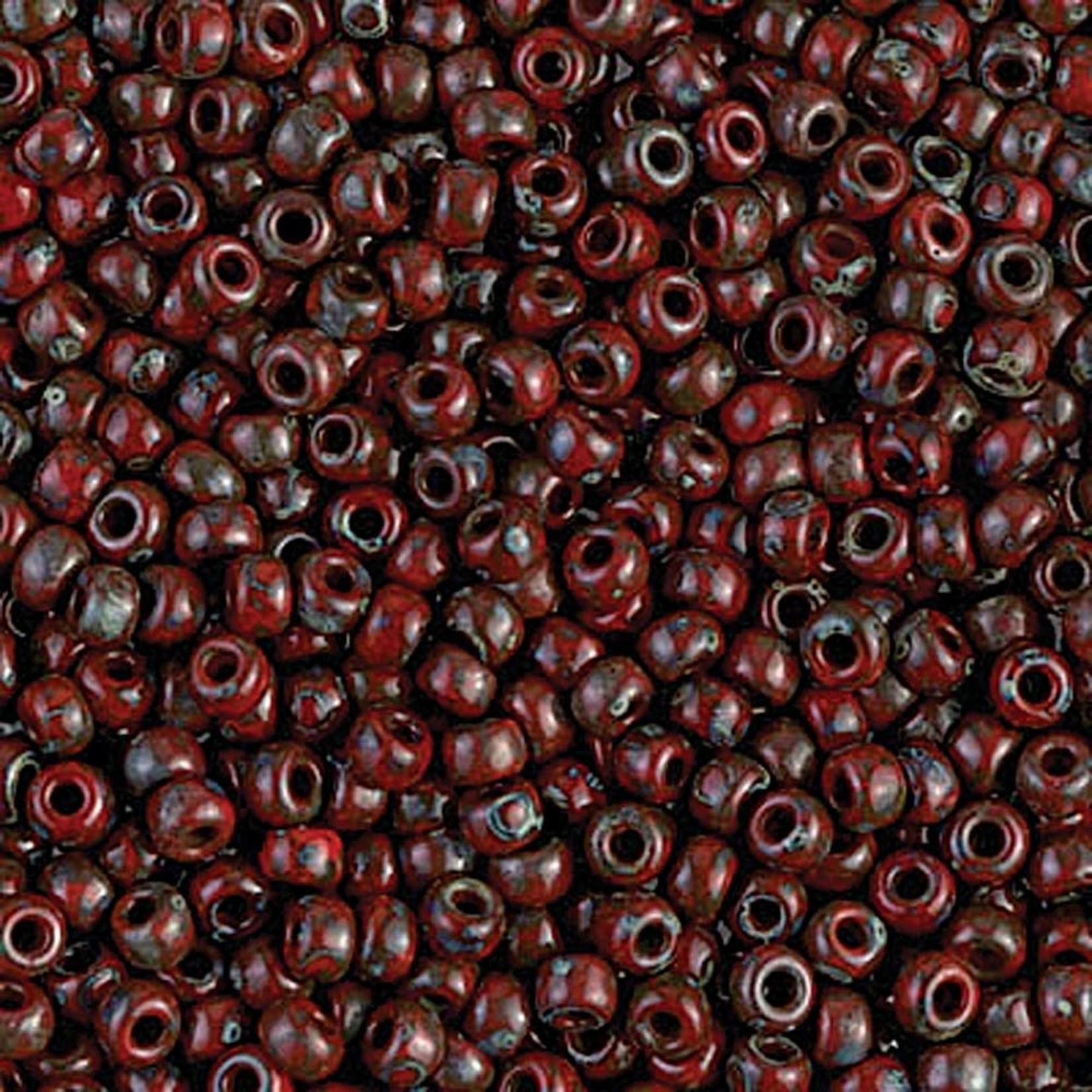 Miyuki Size 8 Seed Beads Picasso Matte Red Garnet
