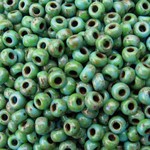 Miyuki Miyuki 8/0 Matte Seafoam Green Picasso Seed Beads - 22gm tube