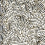 Miyuki Bugle Beads 6mm Silver-lined Silver