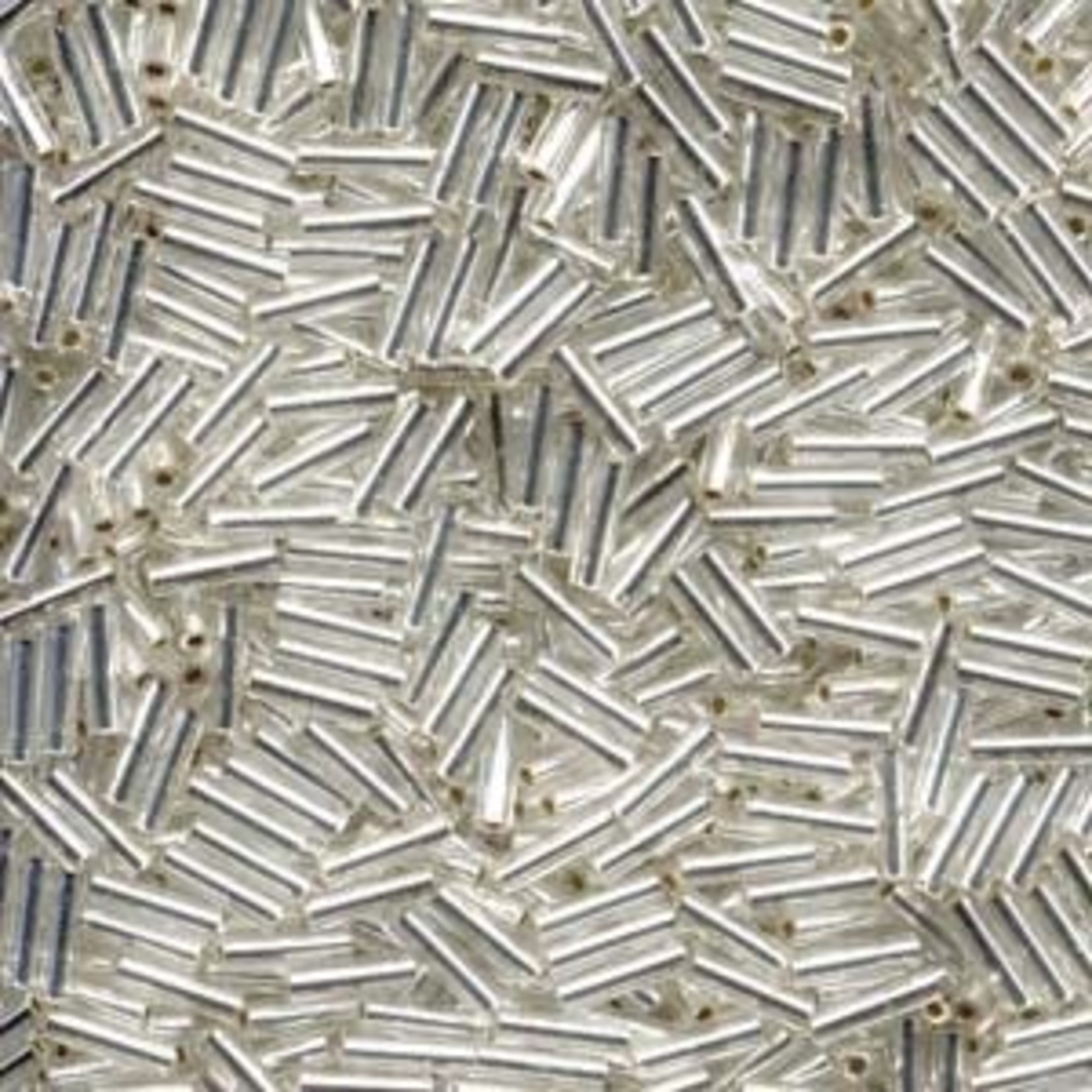 Miyuki Bugle Beads 6mm Silver-lined Silver