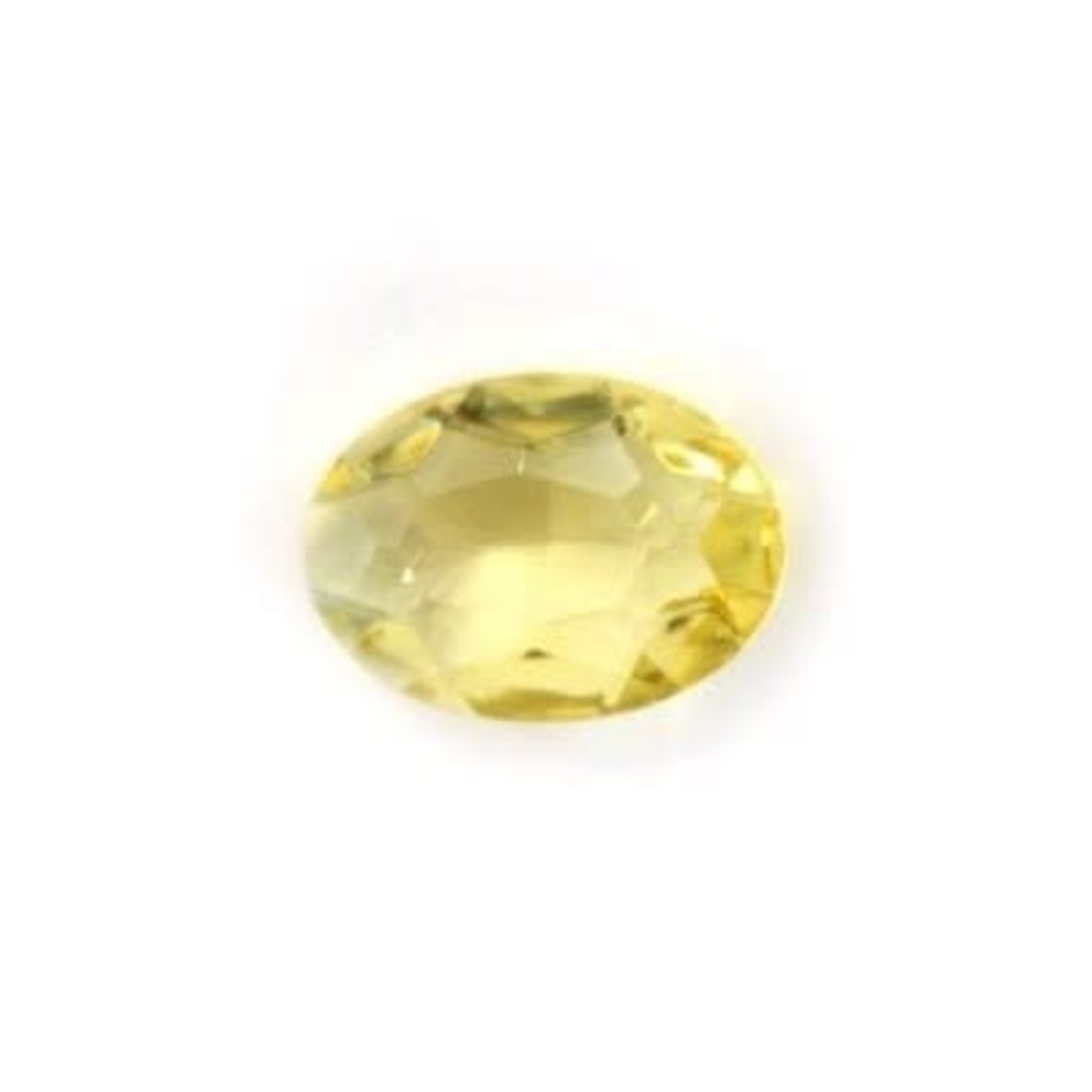 25 Czech Glass 12x9mm Milky Jonquil Light Yellow Oval Beads