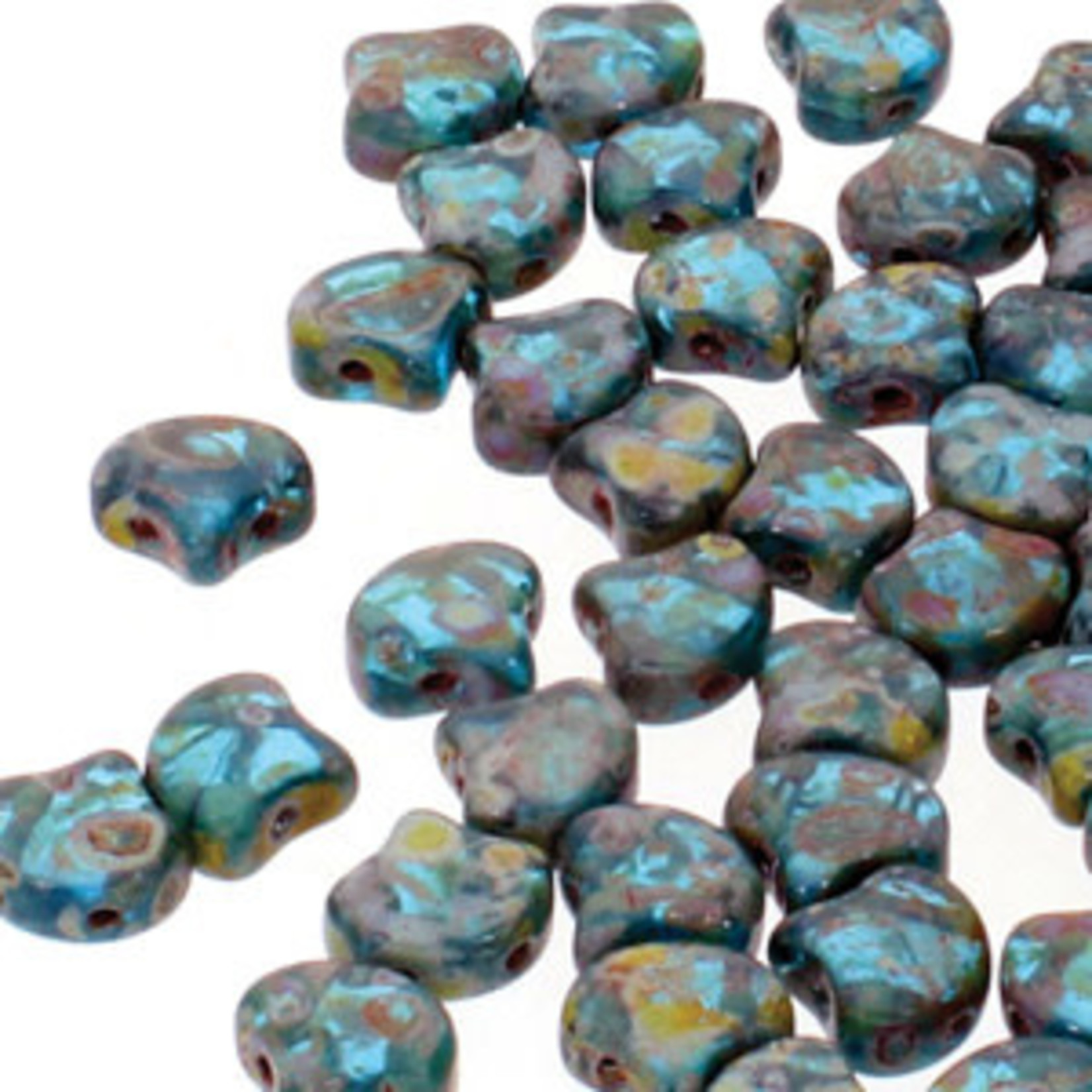 Ginko Beads Aqua Travertine