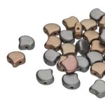 Matubo Ginko Beads 7.5mm Crystal Grey Rainbow