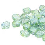 Ginko Beads 7.5mm Blue/Green Confetti Splash