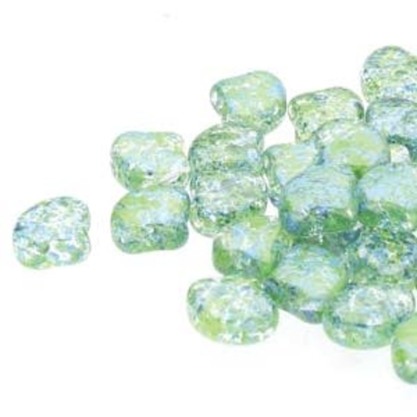 Matubo Ginko Beads 7.5mm Blue/Green Confetti Splash
