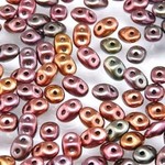 Miniduo 2x4mm Crystal Orange Rainbow Seed Beads