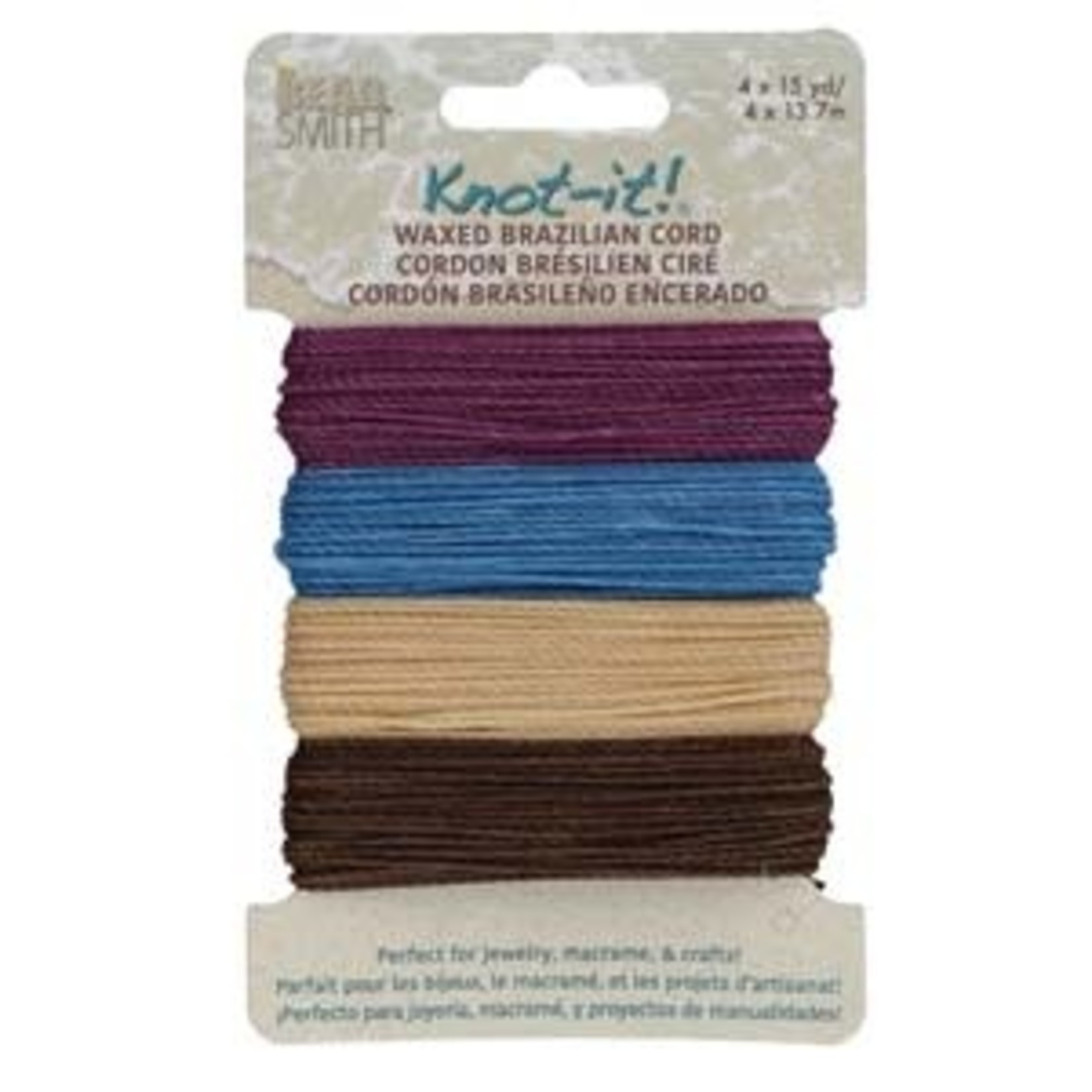 Beadsmith KNOT IT WAXED POLY CORD Adventures Calling 15 YARDS EACH