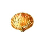 Cloisonne Shell Bead - Rust