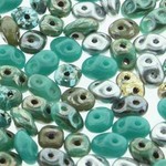 Matubo Superduo Beads African Turquoise Mix Beads - 22.5gm Tube