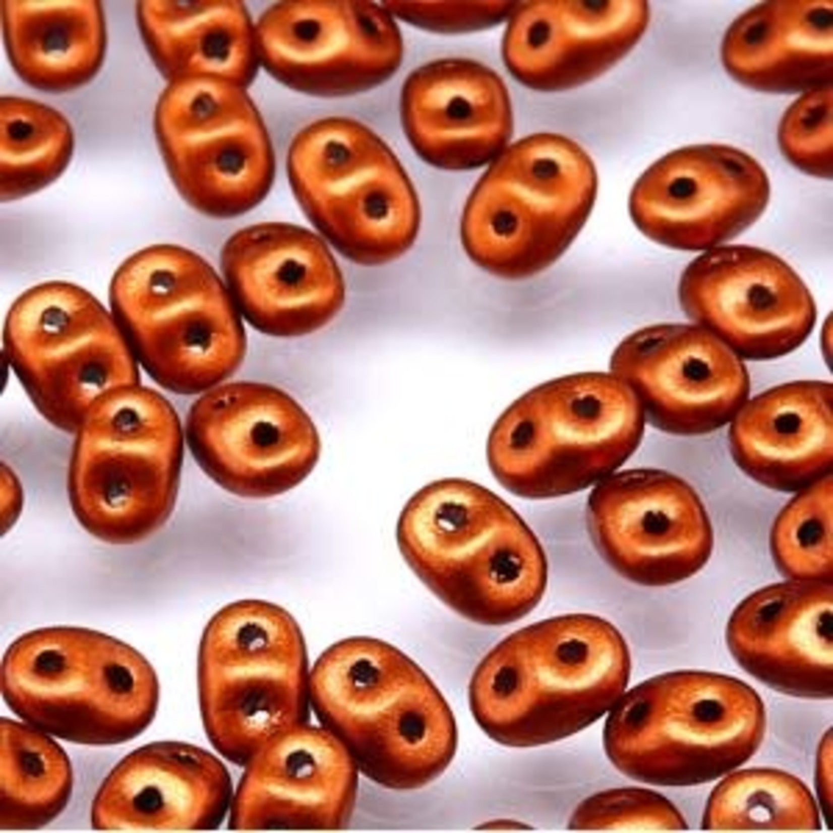 Matubo Superduo Beads Crystal Bronze Fire Red Beads - 22.5gm Tube