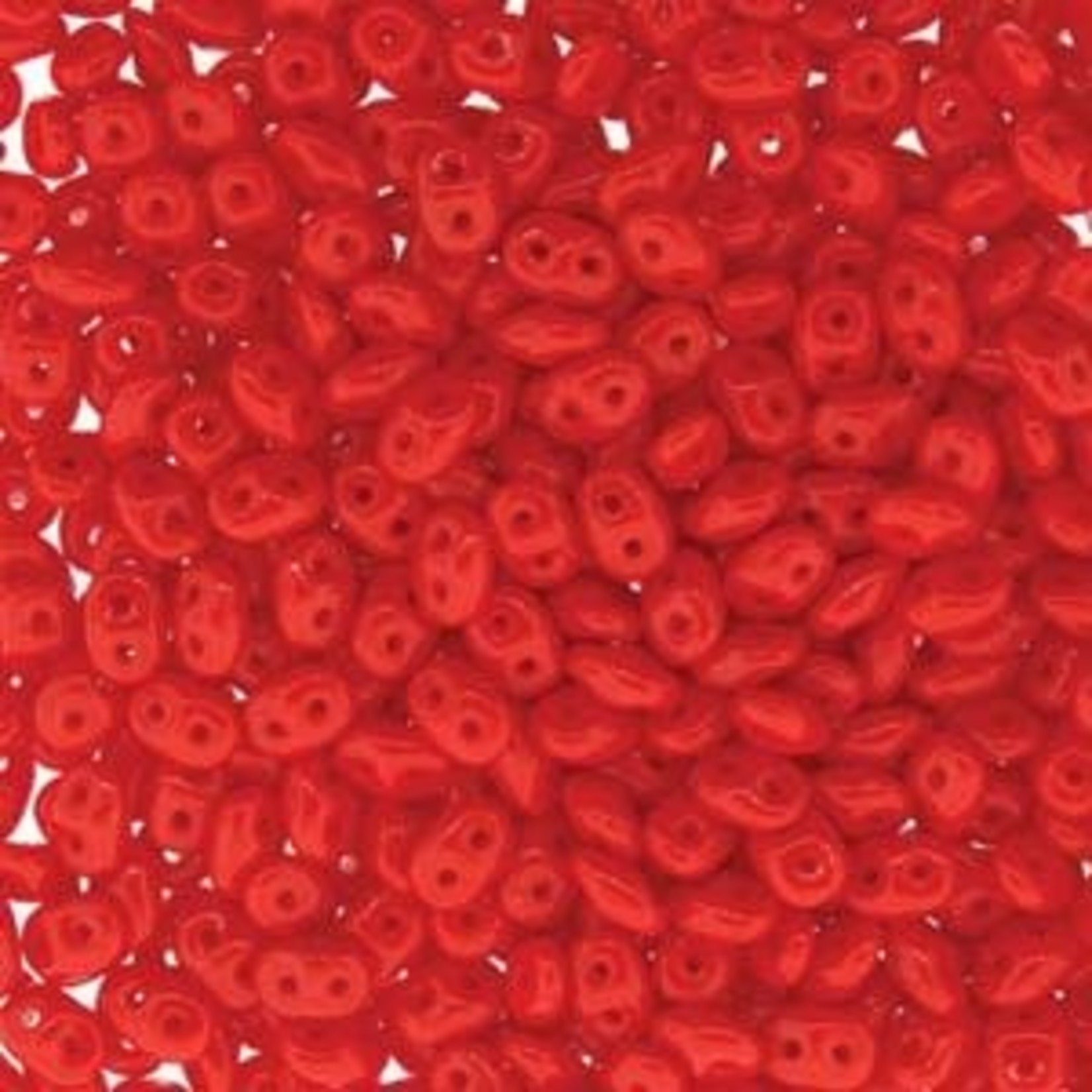 Matubo Superduo Beads Opaque Coral Red Beads - 22.5gm Tube