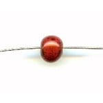 Glazed Clay Bead  8mm Round Red