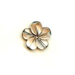 Carved Mother of Pearl Hibiscus Flower 16mm Button