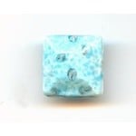 Pastel Blue Pillow Lampwork Glass Bead