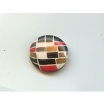 Porcelain Bead Modern Patchwork with Red