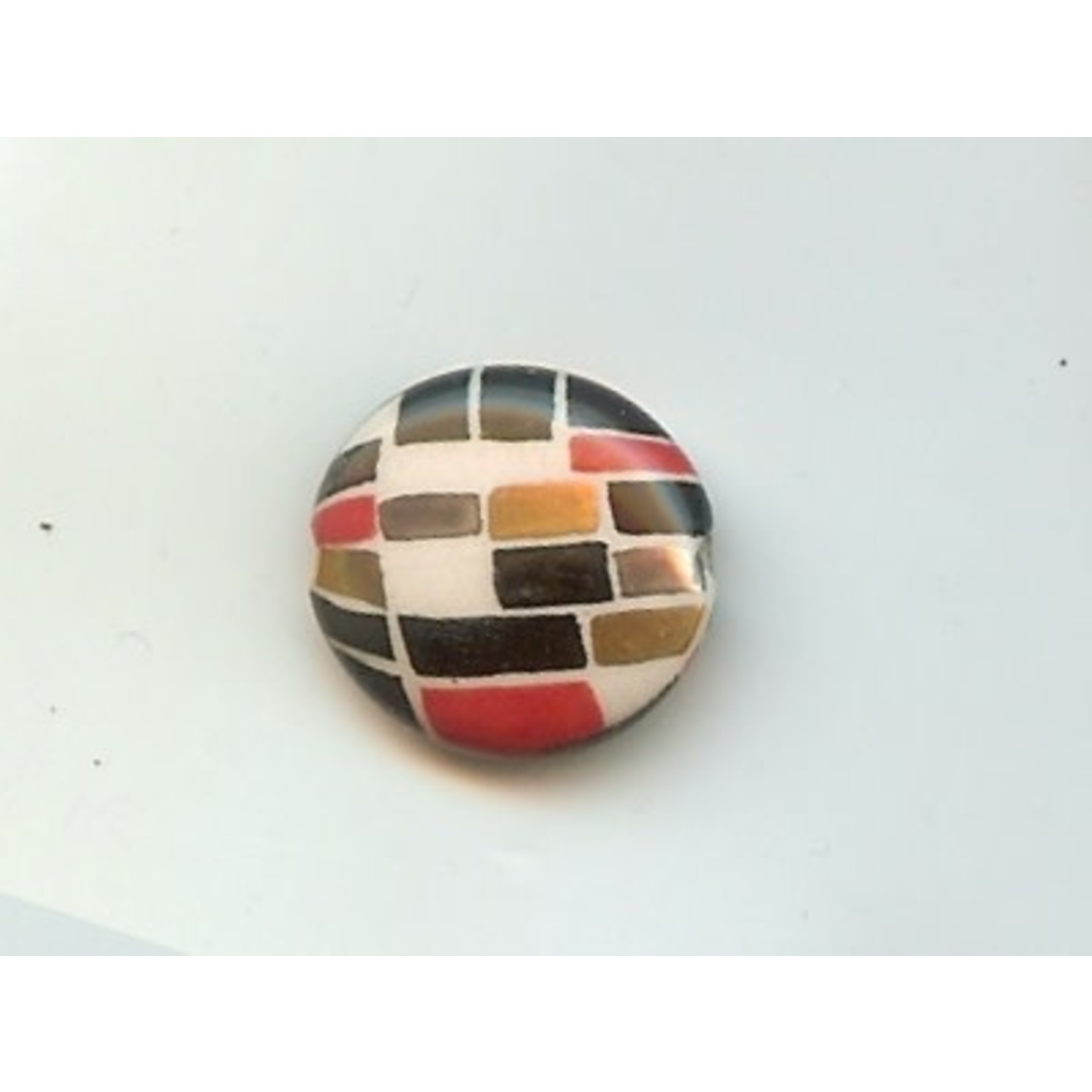 Porcelain Bead Modern Patchwork with Red