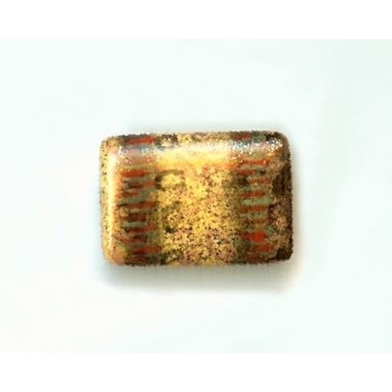 Porcelain Bead Golden Rectangle