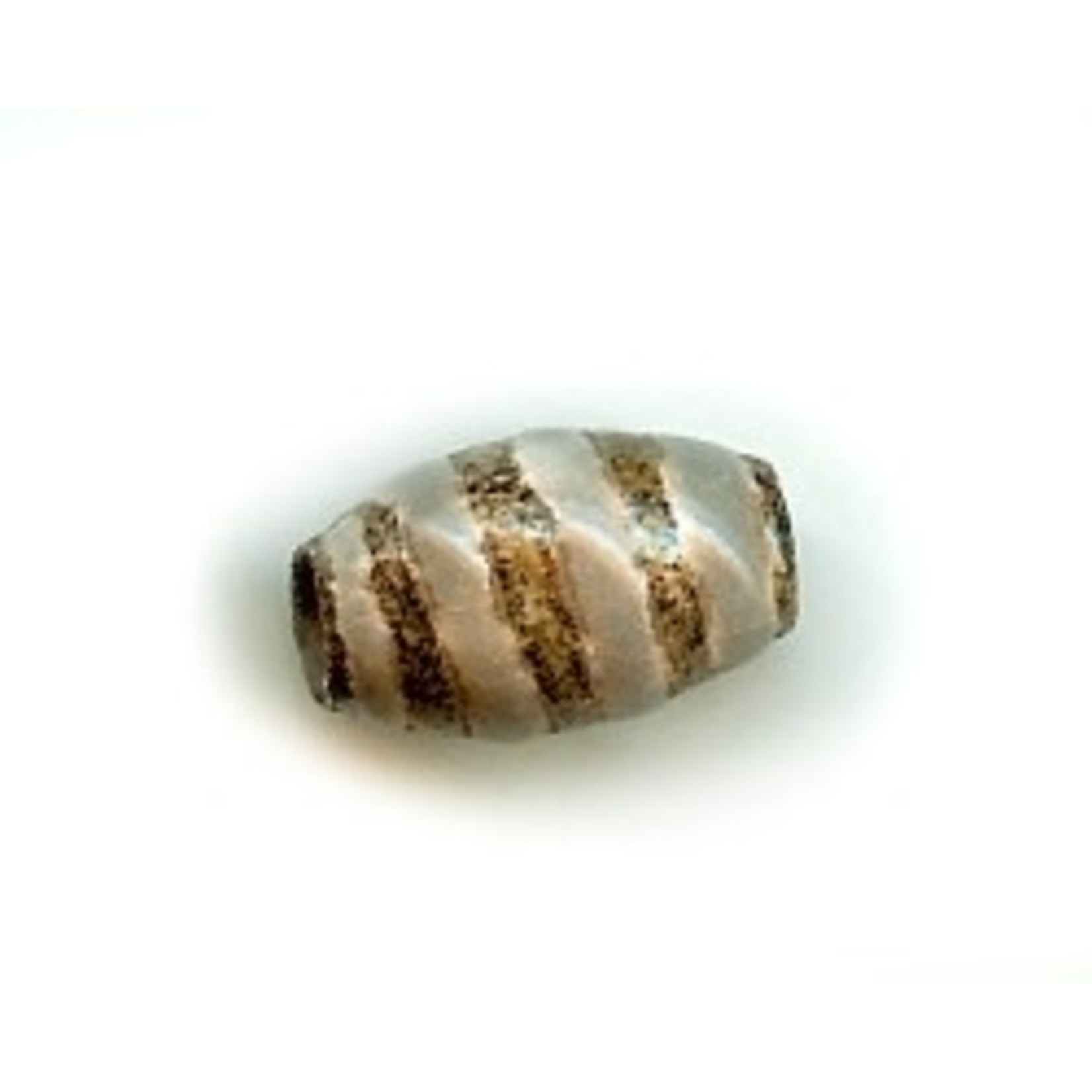 Ceramic Bead - Striped Oval