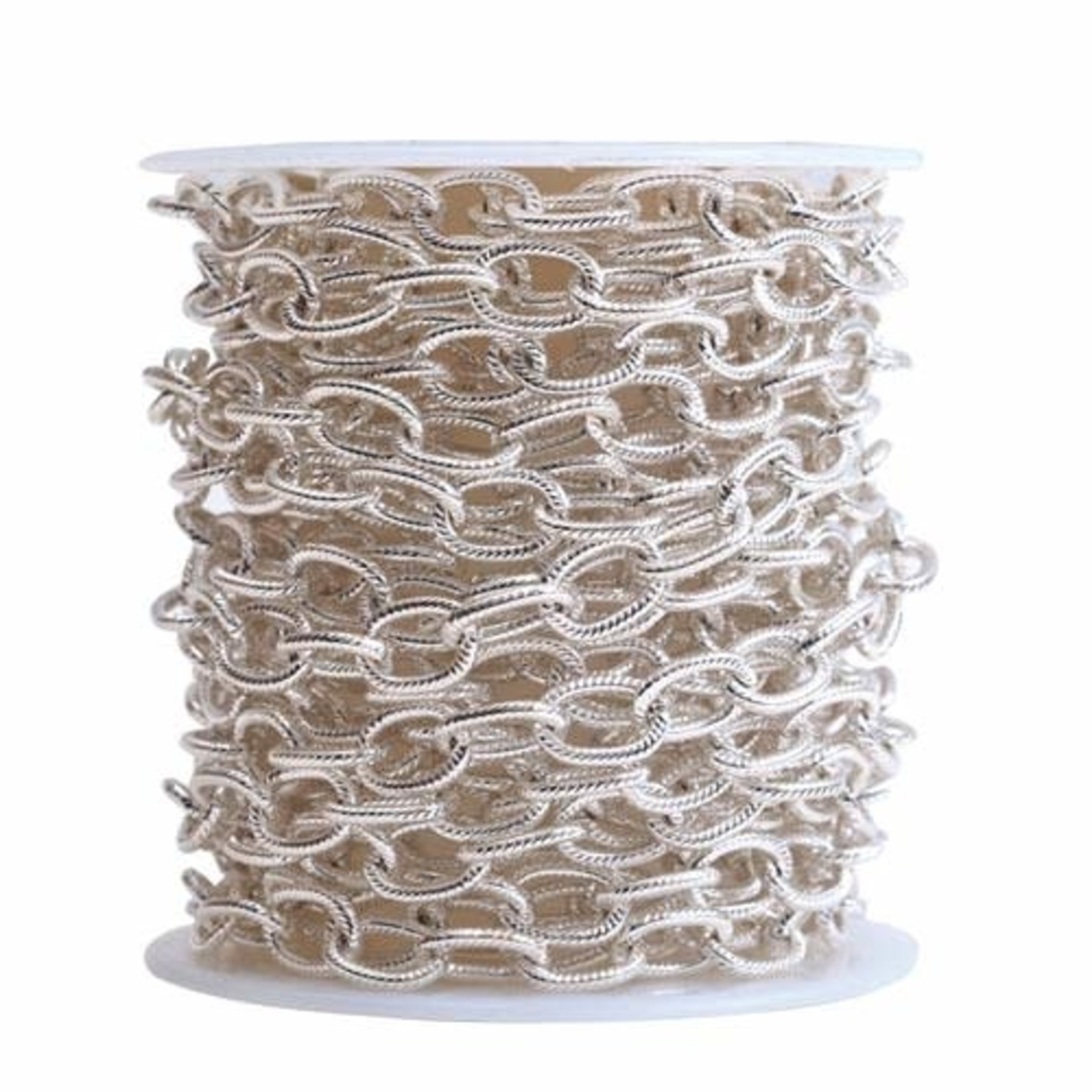 Nunn Design Large Textured Silver Plated Cable Chain