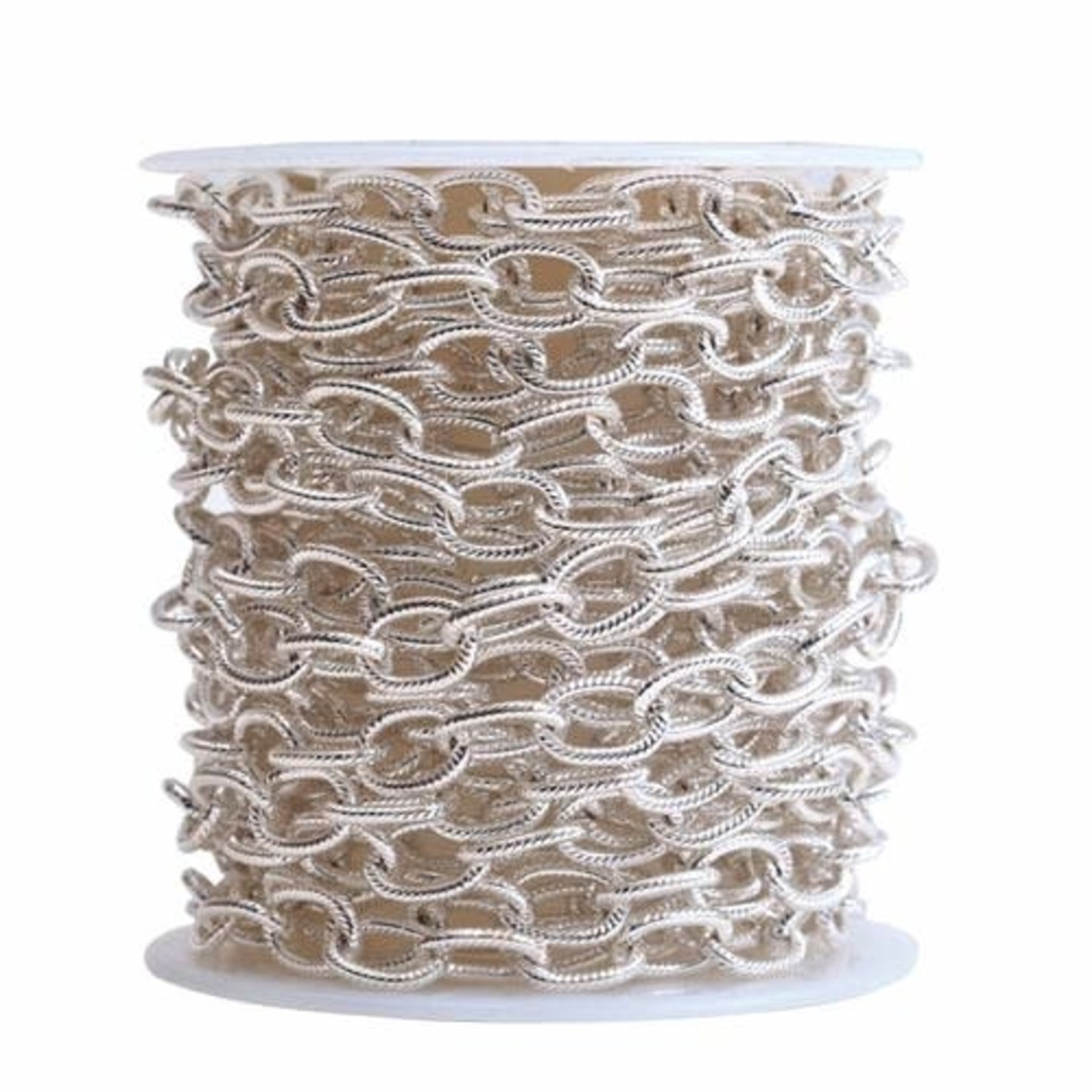 Nunn Design Silver Plated Large Textured Cable Chain