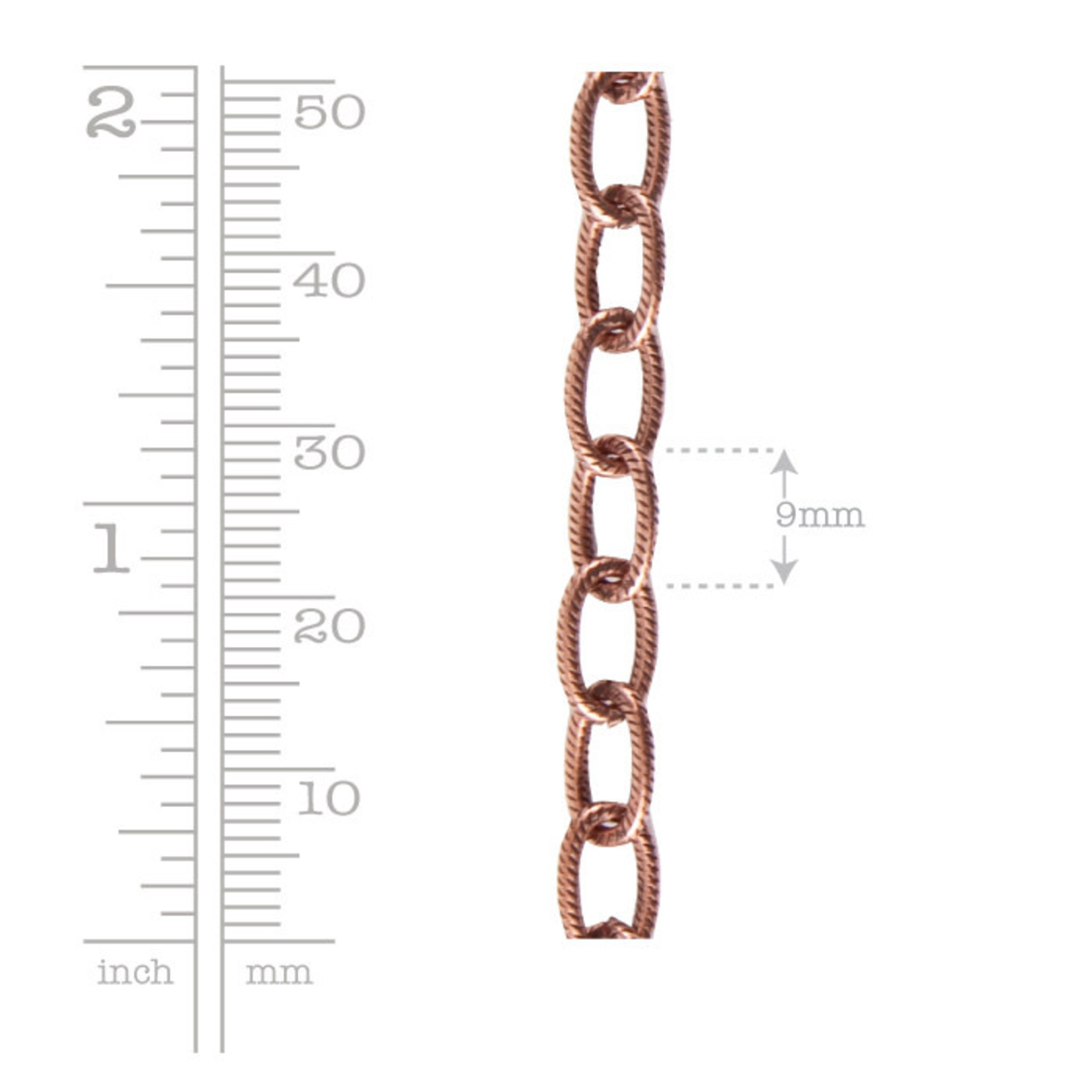Nunn Design Large Textured Cable Chain - Copper Plated