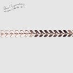 Flat Chevron Link Chain - 6.5mm - Rose Gold Plated