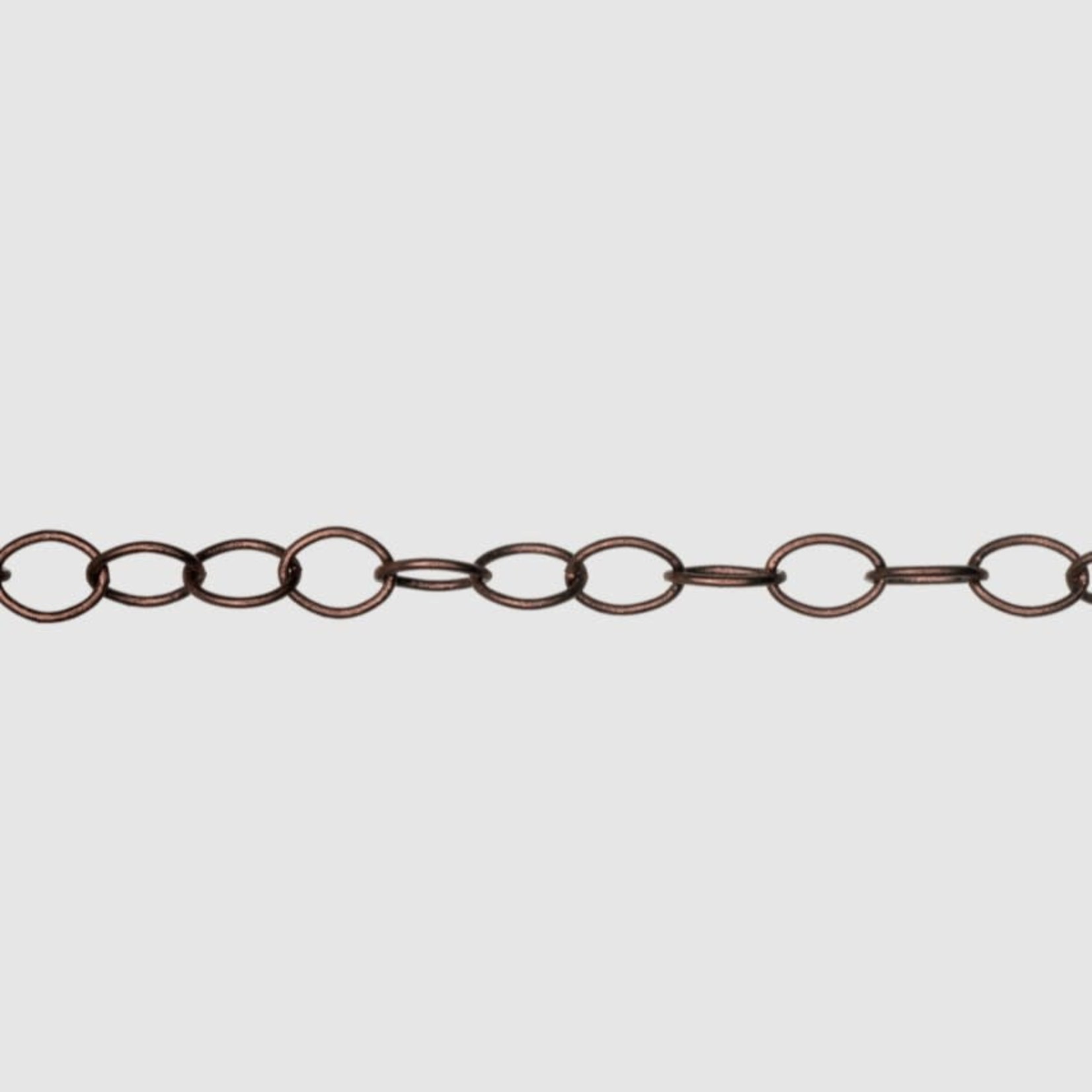 Cable chain 6x5mm - Antique Copper Plated