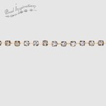 Rhinestone Cup Chain 4mm Gold Plated