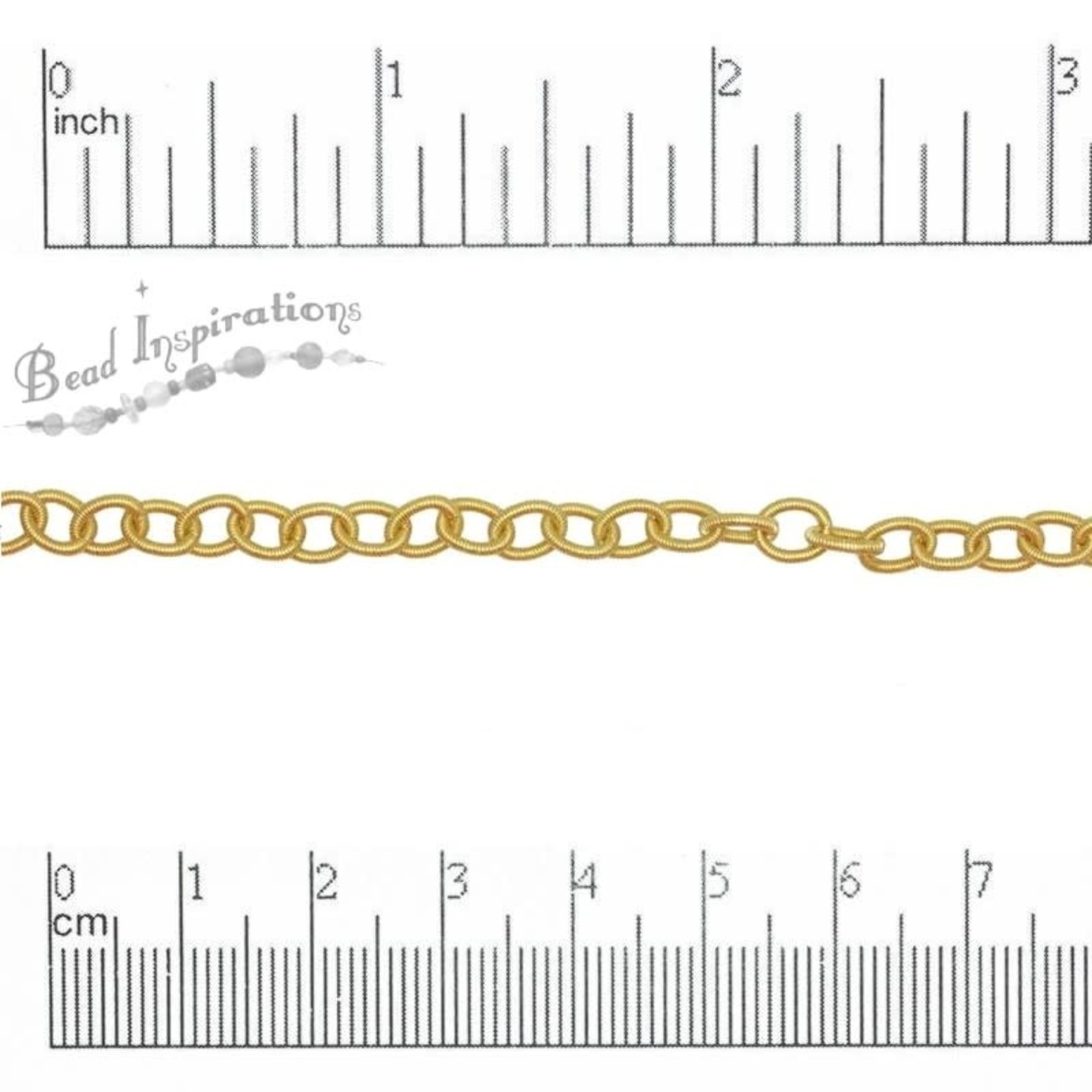 Textured Cable Chain 8x6.5mm Satin Gold Plated