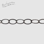 Flat Oval Cable Chain 12x9mm - Gun Metal Plated
