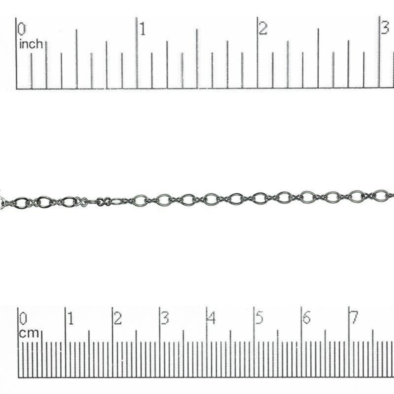 Figure 8 Chain 4mm - Gun Metal Plated