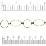 Large Round-Oval Ring Chain - Antique Brass Plated