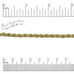 Spiral Rope Chain 4mm - Satin Gold Plated