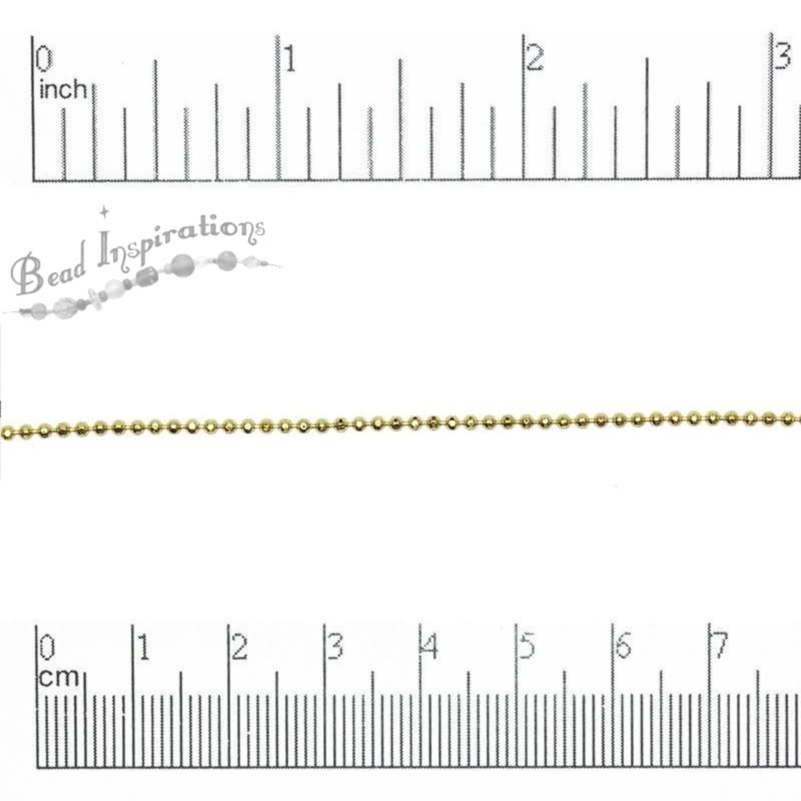 Diamond Cut 1.5mm Ball Chain Gold Plated