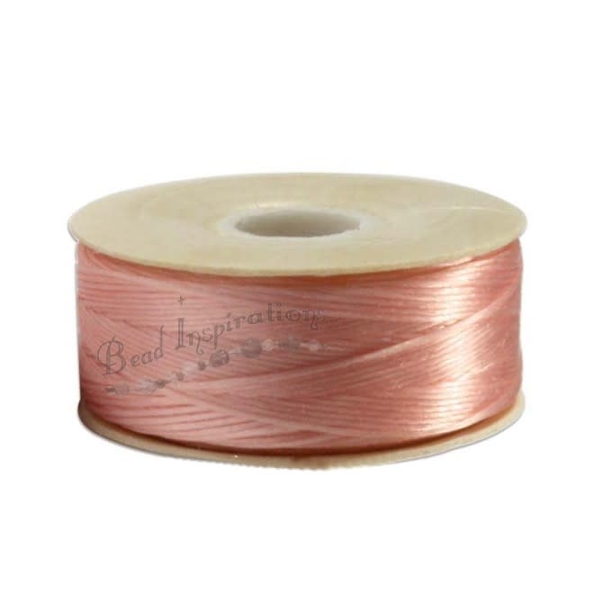 Pink Thread Bobbin Size B Nylon Thread 72yd Bobbin Pink - Bead Inspirations
