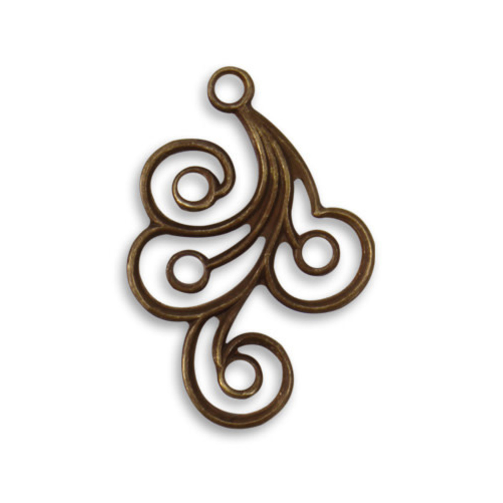 Vintaj Vintaj Brass Flourish Swirl, Left