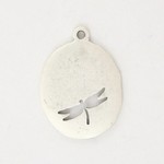 Vintaj Vintaj Artisan Pewter Organic Oval Dragonfly Blank 36x26mm