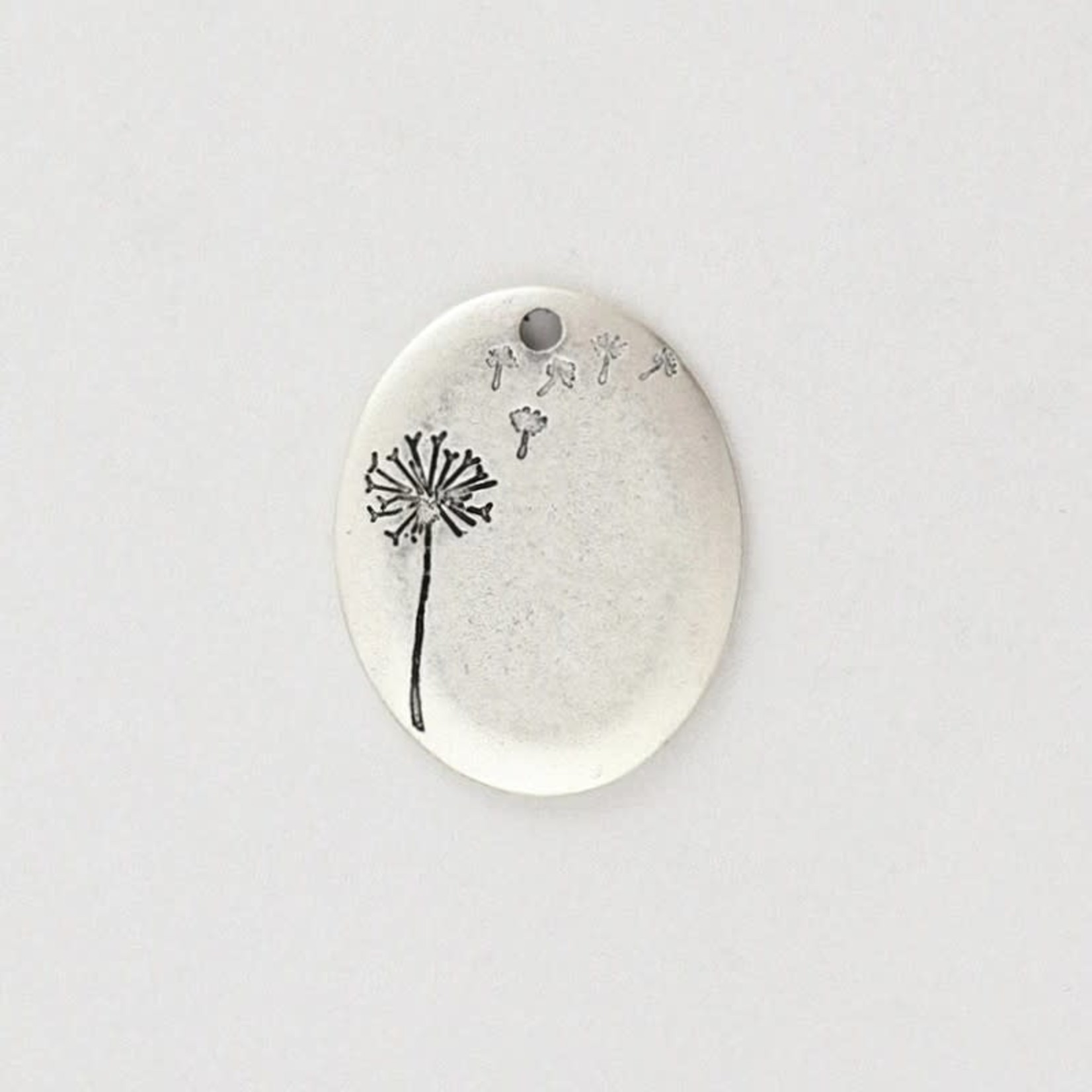 Vintaj Vintaj Artisan Pewter Oval Dandelion Blank 25x20mm