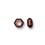 Tierracast Antique Copper Plated 5mm Faceted Large Hole Spacer Bead - Single