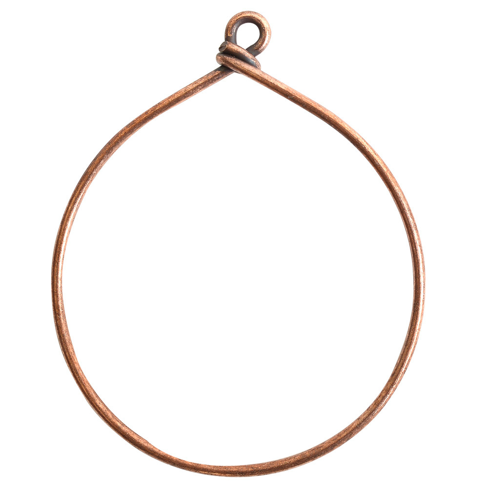 Wire Frame Large Hoop- Antique Copper - Bead Inspirations