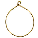 Wire Frame Large Hoop- Antique Gold