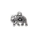TierraCast Silver Plated Gita Elephant Charm