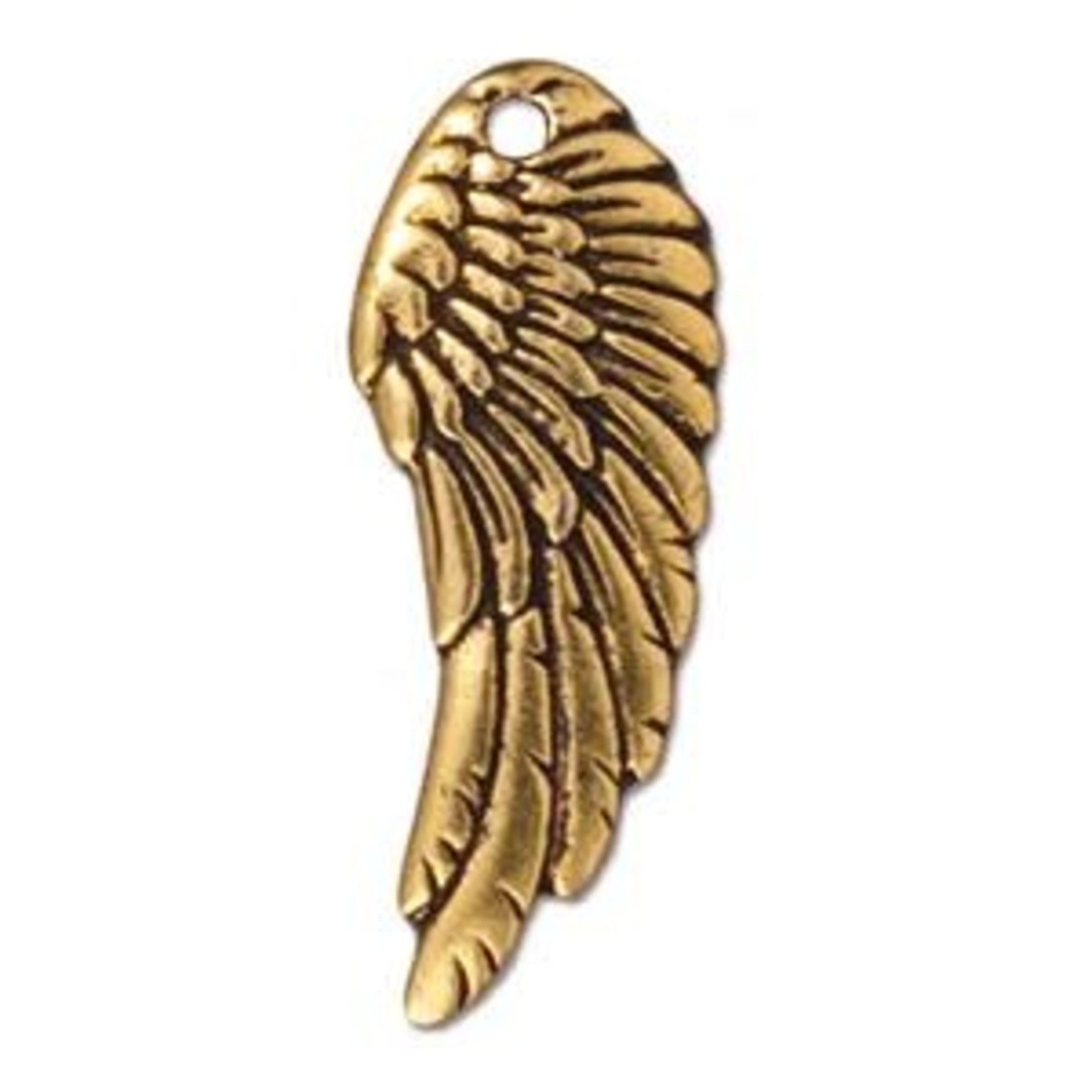 TierraCast Left Wing Charm - Antique Gold Plated
