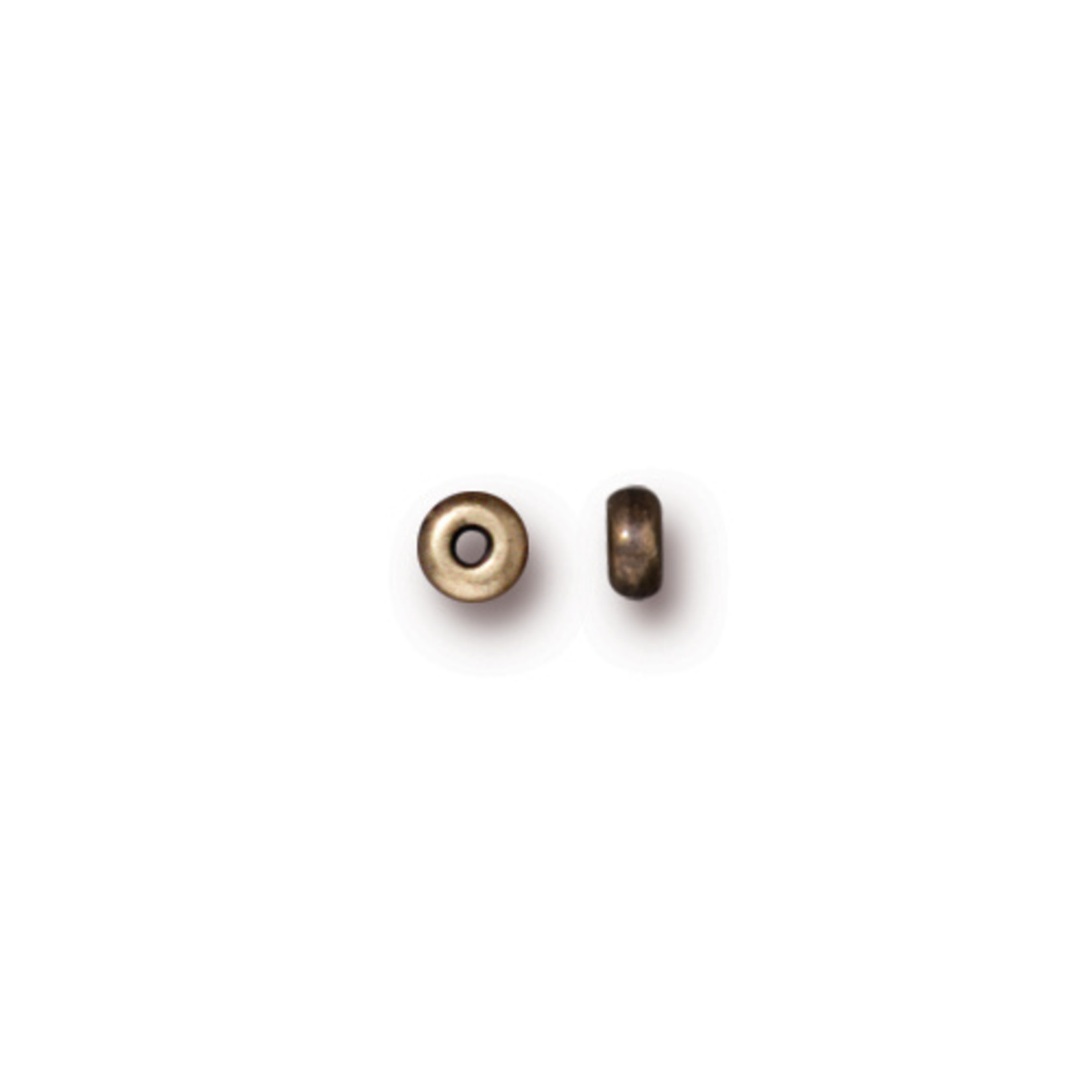 Tierracast Brass Oxide Plated 3mm Heishi Disk Spacer Bead - Single