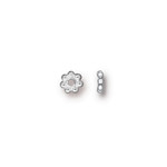 Tierracast Silver Plated 4mm Beaded Daisy Spacer Bead - Single