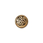 TierraCast Circle Triad Antique Gold Plated Bead