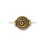 TierraCast Fancy Spiral Bead Antique Gold Plated