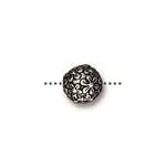 TierraCast Floral Round Bead Antique Silver Plated